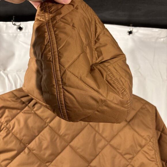 NWT Patagonia Women's XS Diamond Quilted Bomber Hoody Jacket Color Deer Brown - Picture 9 of 10